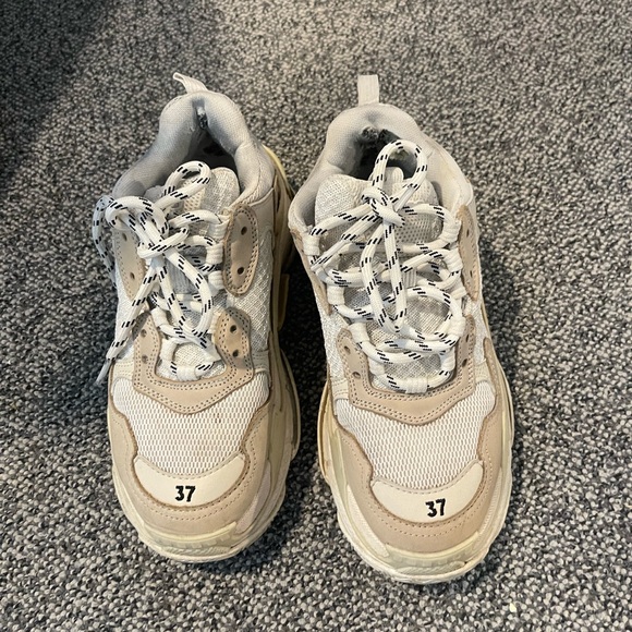 For Sale: Balenciaga Triple S Sneakers - Beige, Size 39 - Picture 2 of 11